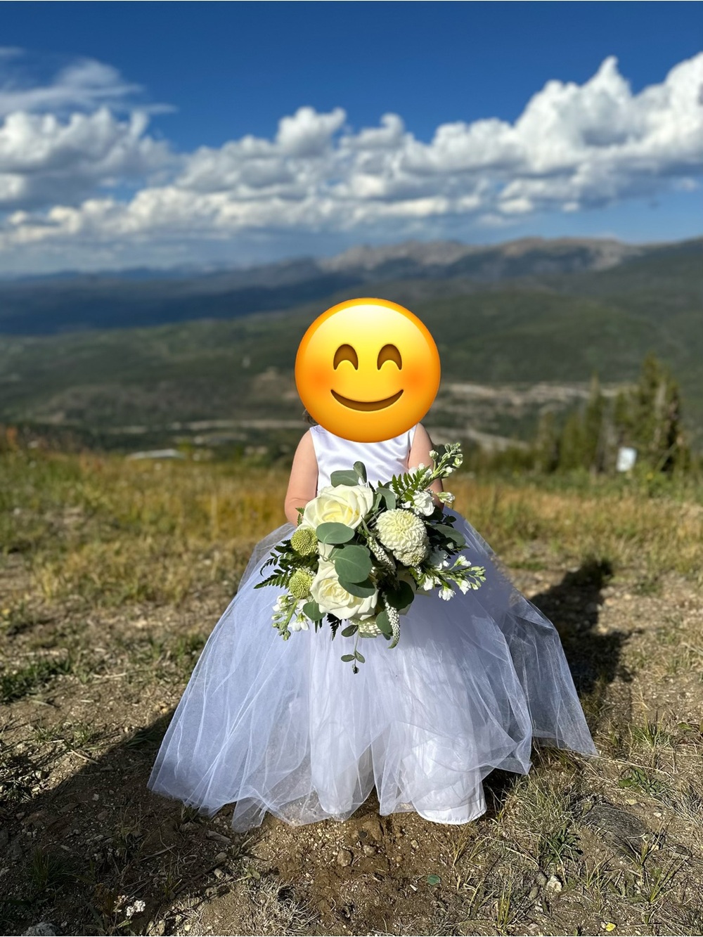 White Flower Girl Tulle Dress - Picture 11 of 11